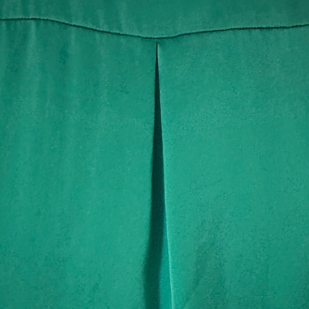 Zara Emerald Green Satin Button-Up Blouse - Picture 8 of 8